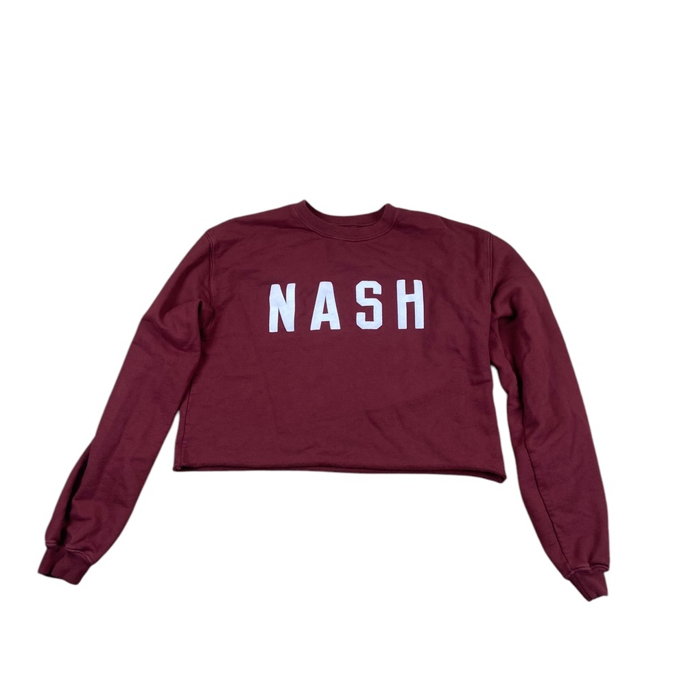 the nash collection Crewneck Cropped Top Sweatshirt Size Small Nashville